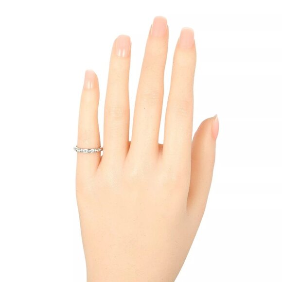 TIFFANY&Co. Setting Half Circle Ring 0.1" model Pt950Platinum/diamond #3.7... - Picture 2 of 10